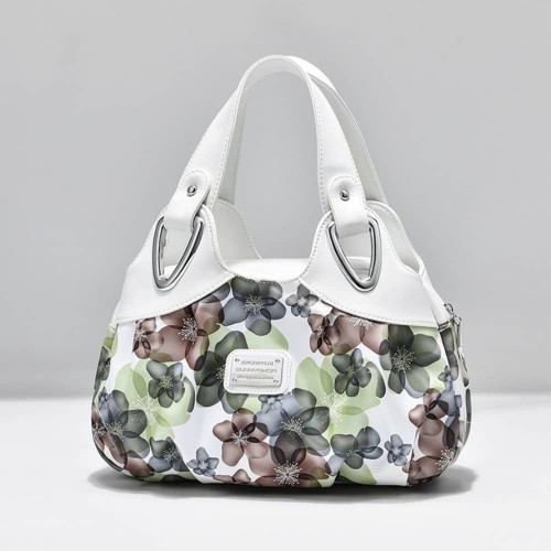 Floral Printed Multicolor Party Hand Bag - Green |image