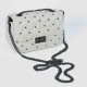 Rhombic Diagonal Twist buckle Chain Strap Messenger Bag - White |image