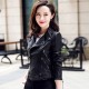 Trendy Design Multi Zipper Fit Leather Jacket - Black |image