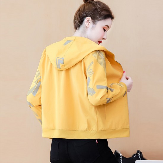 Front Zipper Full Sleeved Cardigan Winter Jacket - Yellow |image