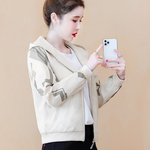 Front Zipper Full Sleeved Winter Jacket - Cream |image