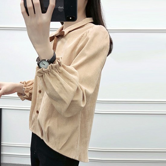 Showing images for Retro Style Long Sleeve Loose Corduroy Shirt - Brown Retro Style Long Sleeve Loose Corduroy Shirt - Brown |image