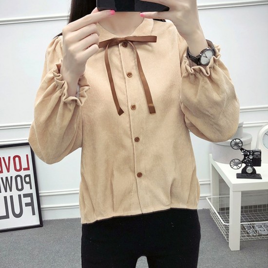 Showing images for Retro Style Long Sleeve Loose Corduroy Shirt - Brown Retro Style Long Sleeve Loose Corduroy Shirt - Brown |image