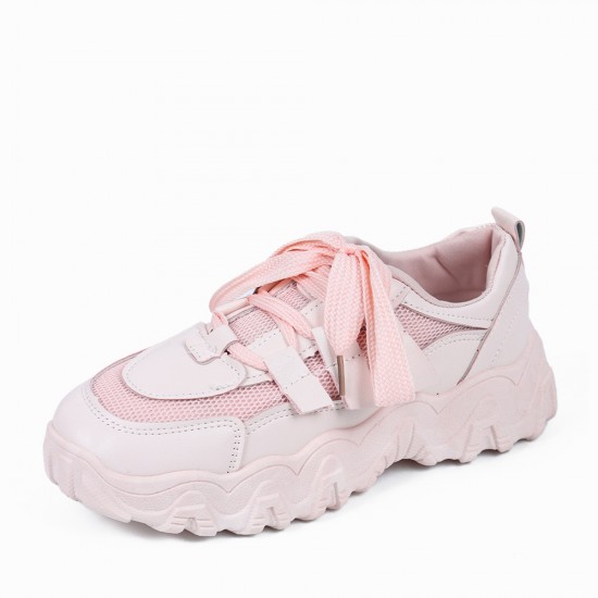 Casual Thick Soled Lightweight Running Shoes - Pink |image