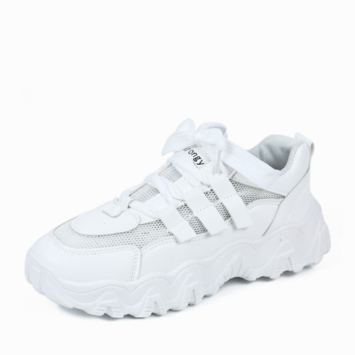 Casual Thick Soled Lightweight Running Shoes - White |image
