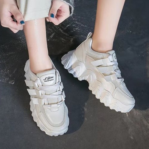 Casual Thick Soled Lightweight Running Shoes - White |image