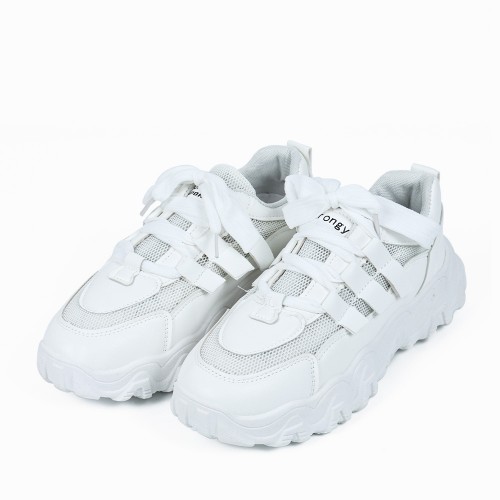 Casual Thick Soled Lightweight Running Shoes - White |image