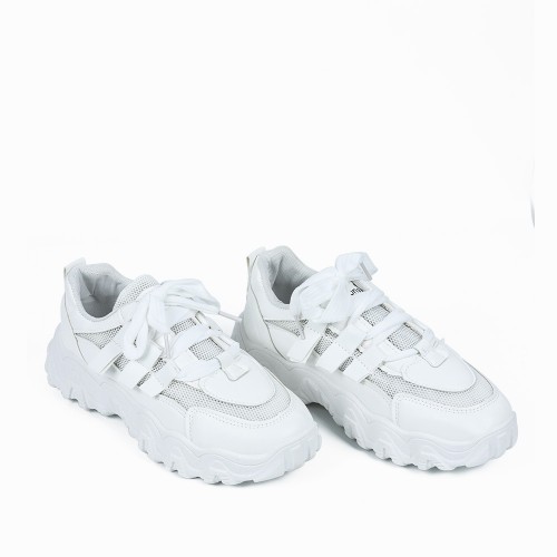 Casual Thick Soled Lightweight Running Shoes - White |image