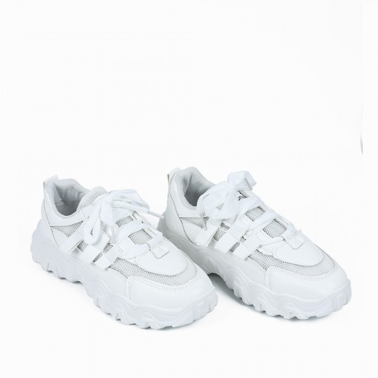 Casual Thick Soled Lightweight Running Shoes - White |image
