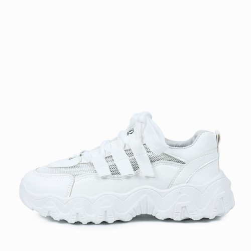 Casual Thick Soled Lightweight Running Shoes - White |image