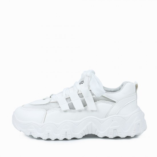 Casual Thick Soled Lightweight Running Shoes - White |image