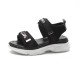 Women's Fashion Velcro Closing Open Toe Sandal - Black |image