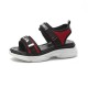 Women's Fashion Velcro Closing Open Toe Sandal - Red |image