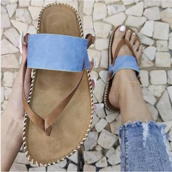 Stylish European Style Cross Border Women’s Slippers - Blue |image