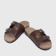Trendy Ladies Slip On Flat Mule Flip Flop Sandals - Brown |image