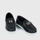 Vintage Style Platform Women's Loafer Flats - Black |image