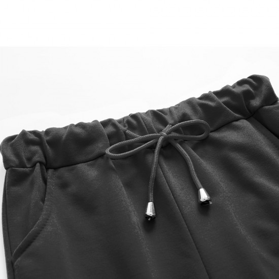 Casual Two Piece Pullover Top Pant Tracksuit for Women Casual Two Piece Pullover Tracksuit for Women - Black |image