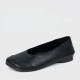 Stylish Round Toe Slip On Flat Shoe for Women - Black |image
