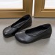 Stylish Round Toe Slip On Flat Shoe for Women - Black |image
