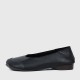 Stylish Round Toe Slip On Flat Shoe for Women - Black |image