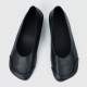 Stylish Round Toe Slip On Flat Shoe for Women - Black |image