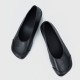 Stylish Round Toe Slip On Flat Shoe for Women - Black |image