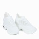 Women’s Thick Bottom Breathable Casual Sneakers - White |image