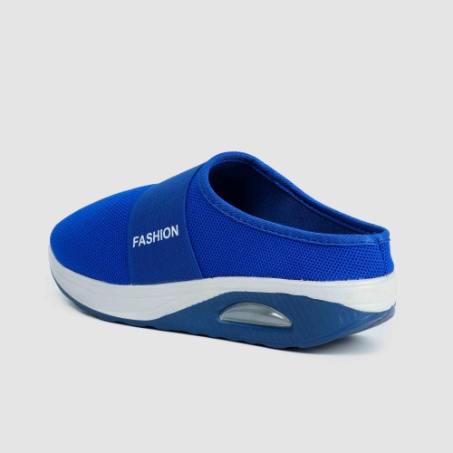 Women’s Knit Style Breathable Air Cushion Slippers - Blue |image