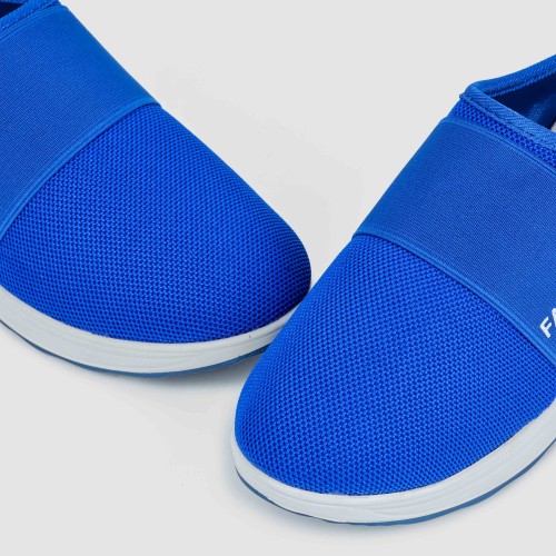 Women’s Knit Style Breathable Air Cushion Slippers - Blue |image