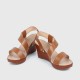 Women’s Strapped Fashion Wedge Heel Sandals - Brown |image