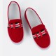 Trendy Fashion Bowknot Toe Low Heel Flat Women’s Sandals - Red |image