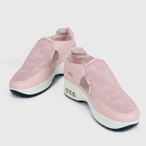 Women’s Breathable Casual Velcro Sport Shoes – Pink |image