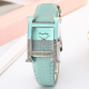 Ladies Quartz Fashion Leather Strap Casual Wrist Watch - Light blue