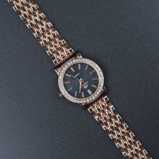Image for Diamond Encrusted Women's Quartz Style Wrist Watch Diamond Encrusted Women's Quartz Style Wrist Watch - Rose Gold |image