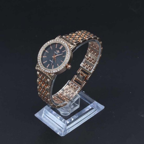 Image for Diamond Encrusted Women's Quartz Style Wrist Watch Diamond Encrusted Women's Quartz Style Wrist Watch - Rose Gold |image