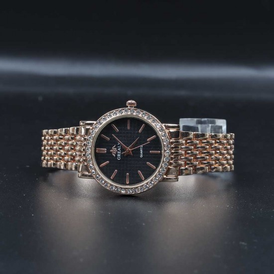 Image for Diamond Encrusted Women's Quartz Style Wrist Watch Diamond Encrusted Women's Quartz Style Wrist Watch - Rose Gold |image