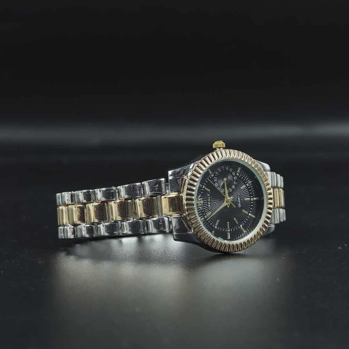 Women's Stainless Steel Luxury Style Bracelet Watch - Silver Gold Strap |image