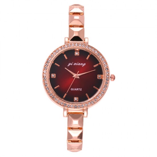Crystals Decorated Dial Ladies Bracelet Watch - Rose Gold |image