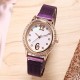 Oval Dial Women's Analog Quartz Watch - Purple