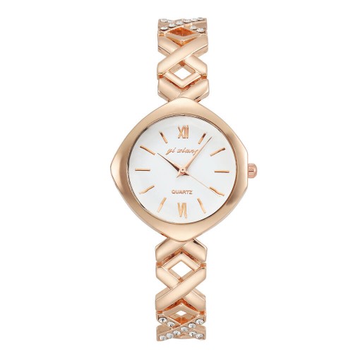 Luxury Women's Roman Number Wrist Watch - Rose Gold |image