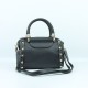 Women's Fashion Zipper Closure Leather Shoulder Bag - Black |image
