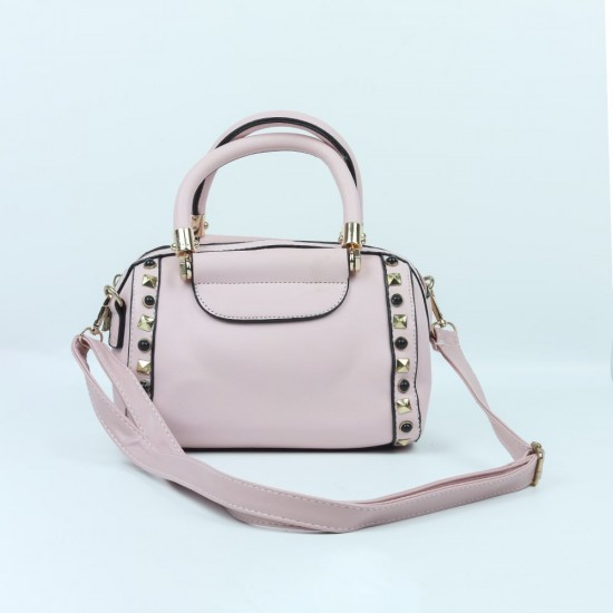 Image for Women's Fashion Zipper Closure Leather Shoulder Bag Women's Fashion Zipper Closure Leather Shoulder Bag - Pink |image