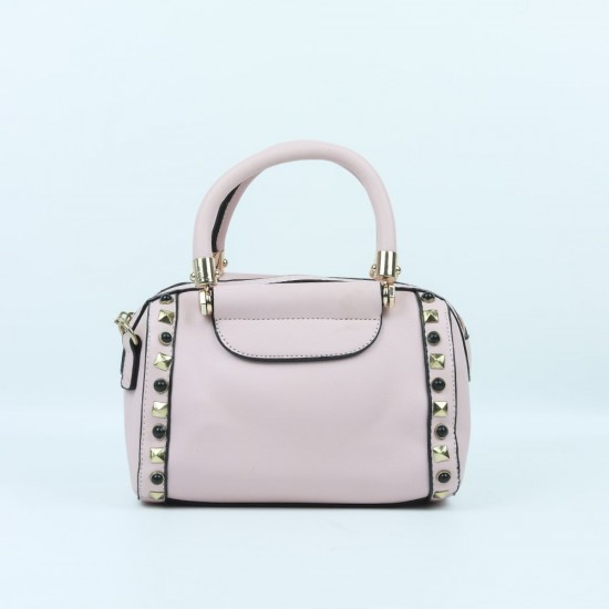 Image for Women's Fashion Zipper Closure Leather Shoulder Bag Women's Fashion Zipper Closure Leather Shoulder Bag - Pink |image