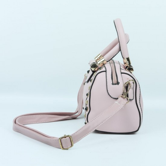 Image for Women's Fashion Zipper Closure Leather Shoulder Bag Women's Fashion Zipper Closure Leather Shoulder Bag - Pink |image