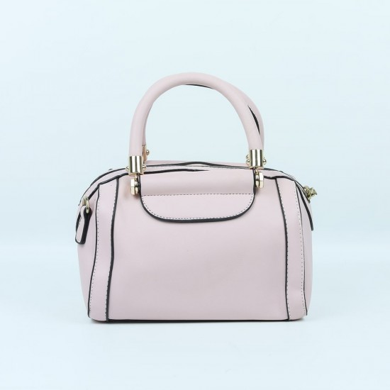 Image for Women's Fashion Zipper Closure Leather Shoulder Bag Women's Fashion Zipper Closure Leather Shoulder Bag - Pink |image