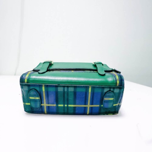 Magnetic Buckle Messenger Bag For Women - Green |image