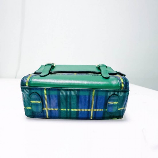Magnetic Buckle Messenger Bag For Women - Green |image