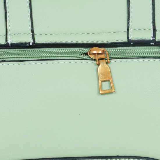 Image for Magnetic Flap Closure Women's Leather Tote Bag Magnetic Flap Closure Women's Leather Shoulder Bag - Green |image