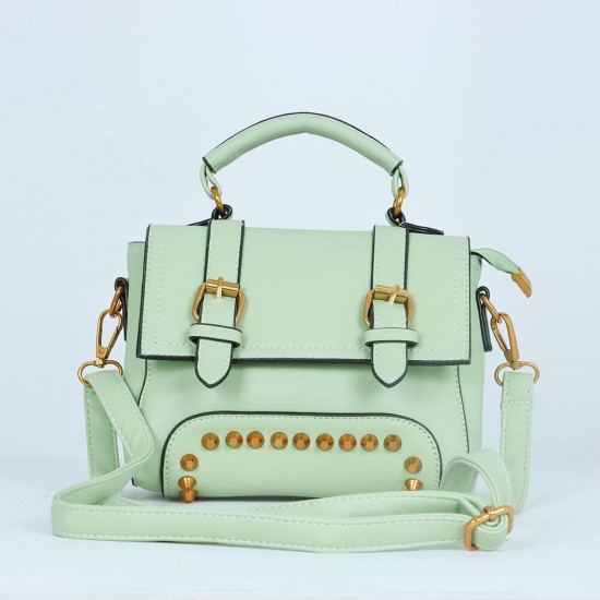 Image for Magnetic Flap Closure Women's Leather Tote Bag Magnetic Flap Closure Women's Leather Shoulder Bag - Green |image