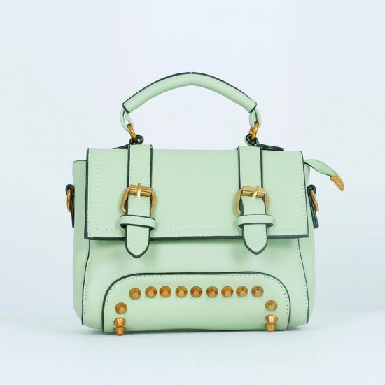 Image for Magnetic Flap Closure Women's Leather Tote Bag Magnetic Flap Closure Women's Leather Shoulder Bag - Green |image